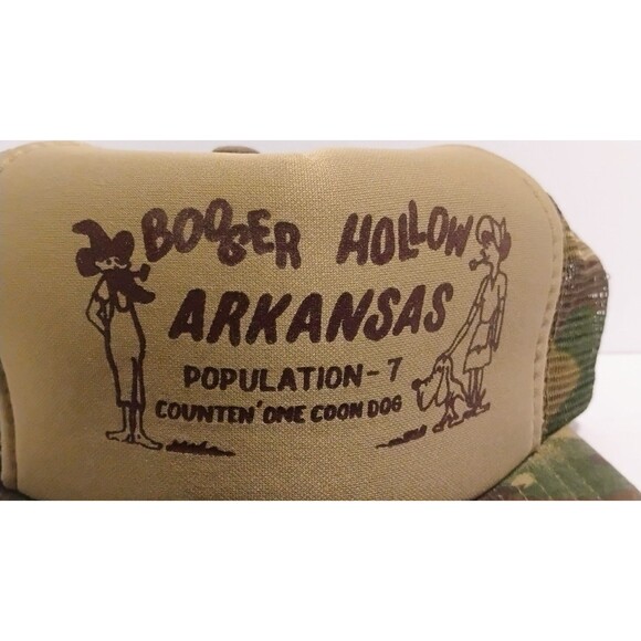 SPEEDWAY HATS BOOGER HOLLOW ARKANSAS TRUCKER FARMER CAMO MESH SNAPBACK CAP HAT - Picture 2 of 7